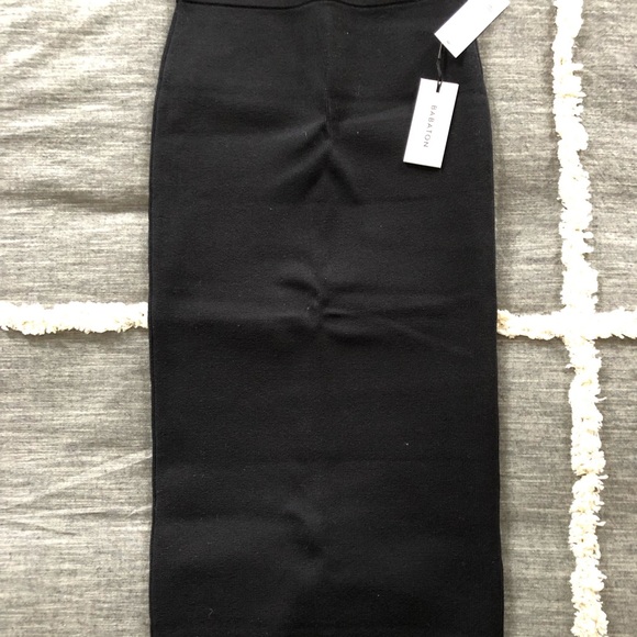 NWT Babaton sculpt knit tube skirt size xxs in Black - Picture 7 of 7